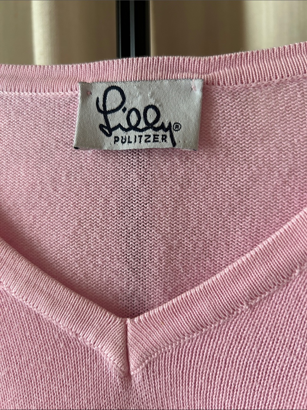 Lilly Pulitzer Pastel Pink V-Neck Sweater - Picture 2 of 3